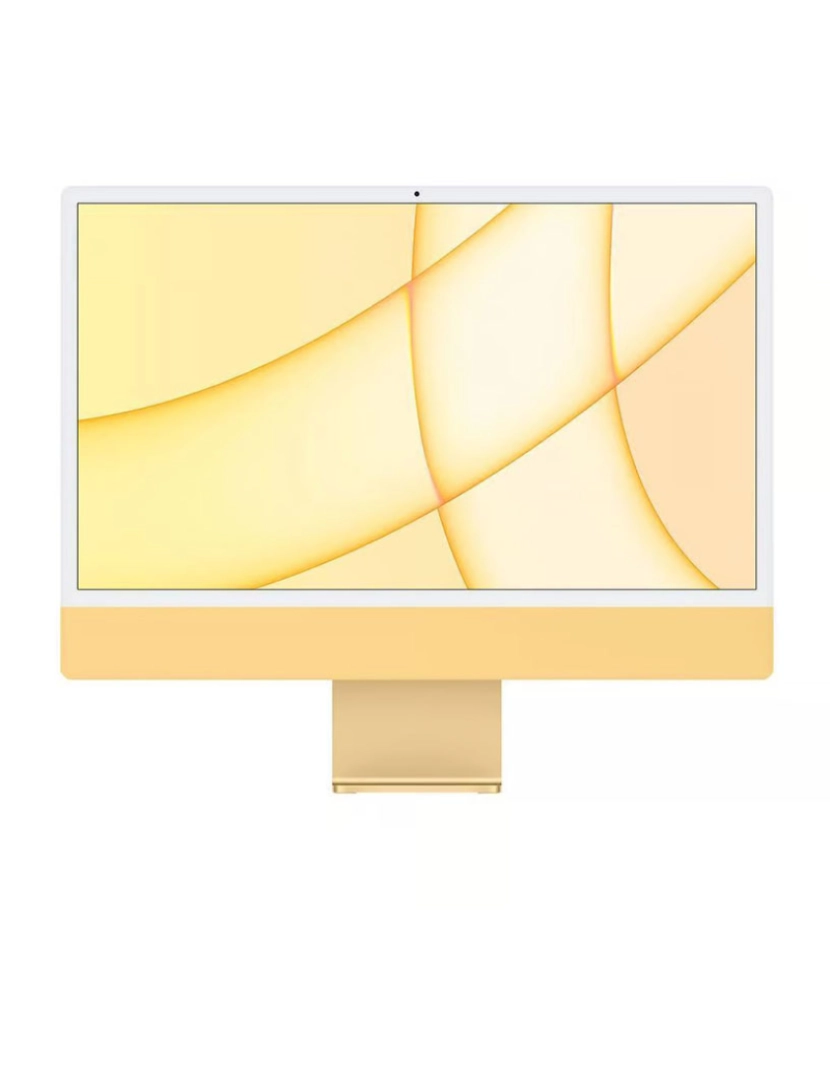 Apple - Apple iMac (Retina 4.5K, 24 2021, 2 TBT3 + 2 USB-C, M1) Yellow Grau A+