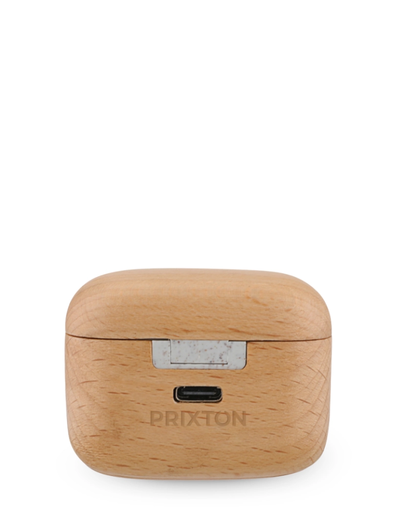 imagem de Auriculares Bluetooth PRIXTON Earbuds Eco TWS163 Wood - Madeira5