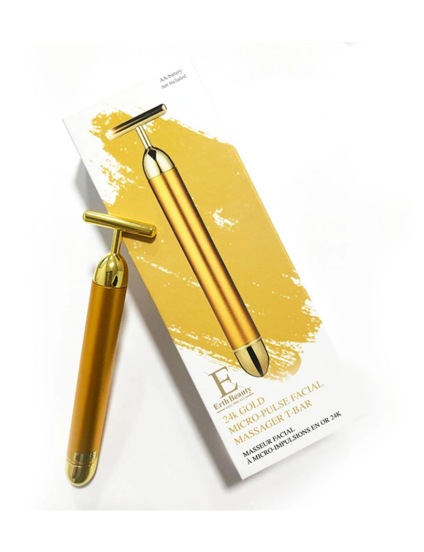 Erth Skin London - T-BAR DE MASSAGEM FACIAL MICRO PULSO DE OURO 24K