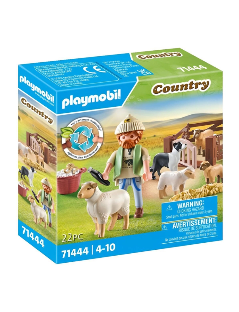 Playmobil - PASTOR COM REBANHO DE OVELHAS 71444