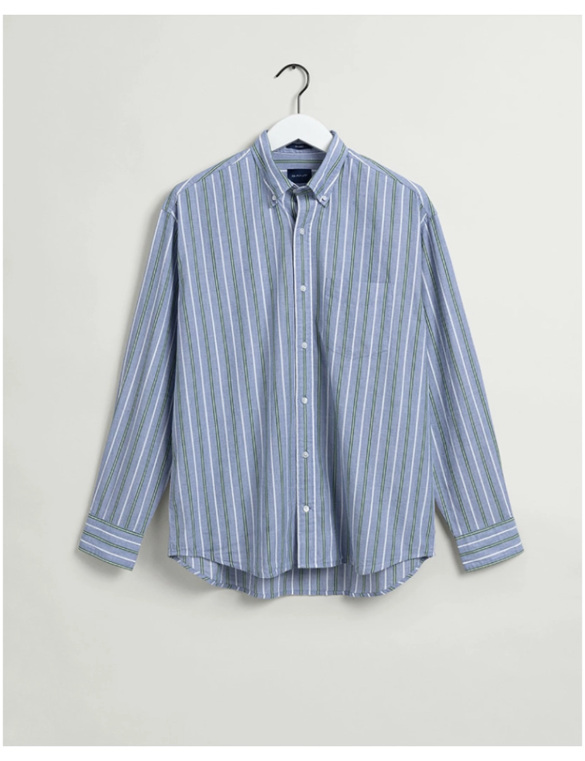 Gant - Camisola De Homem Fil-À-Fil Relax Fit Azul