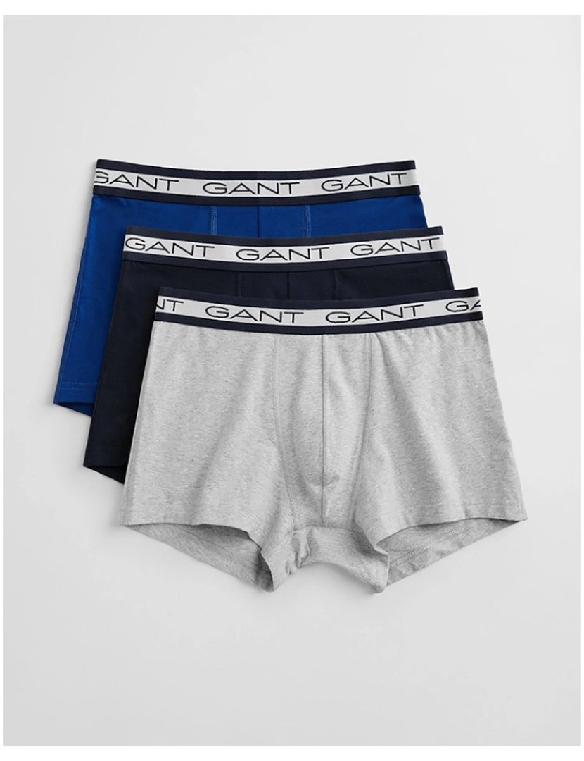 Gant - Pack 3 Boxers De Homem Melange Cinza Claro