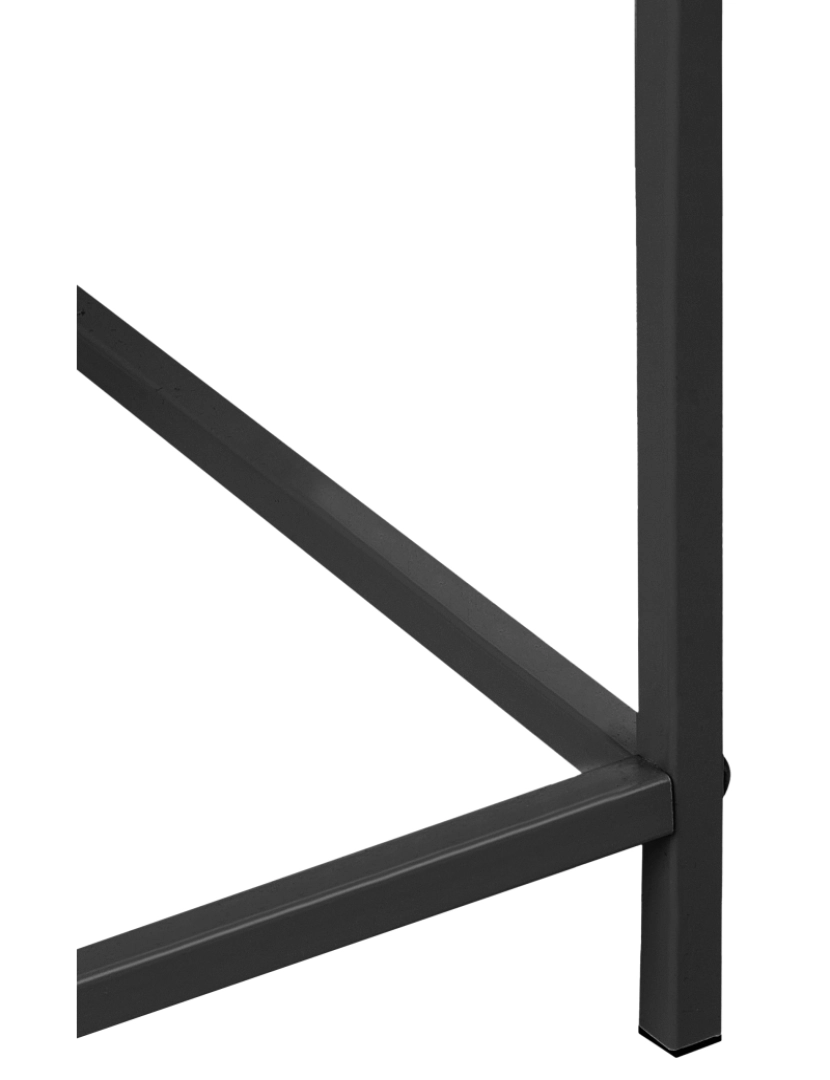 imagem de Suporte retangular para vasos em metal preto 70 x 30 x 100 cm para interior ou exterior6