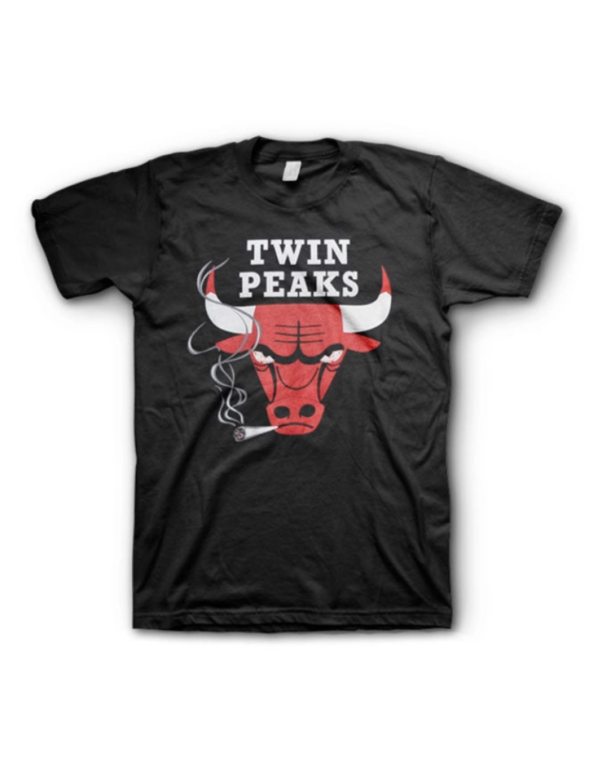 Rockinstone - Camiseta Twin Peaks Black Bulls-S