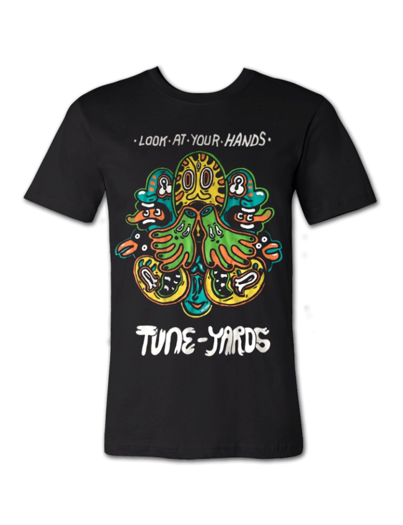 Rockinstone - Camiseta com emblema Tune-Yards Look At Your Hands-S