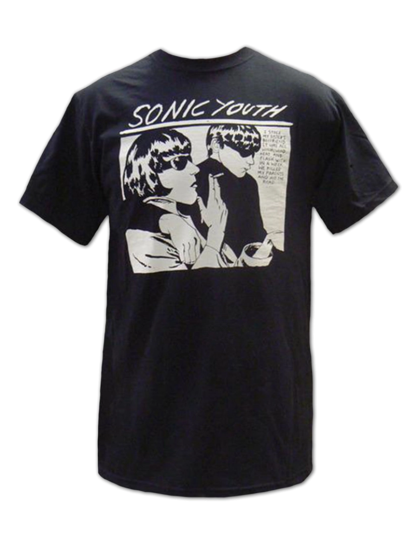 Rockinstone - Camiseta preta Goo do Sonic Youth-S