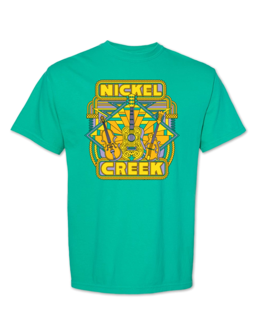 Rockinstone - Camiseta Nickel Creek Instrument （branca）-S