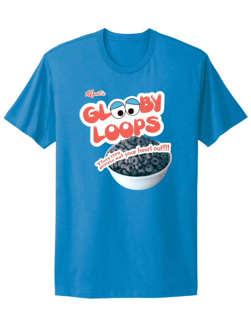 Rockinstone - Camiseta MGMT Glooby Loops （preta）-S