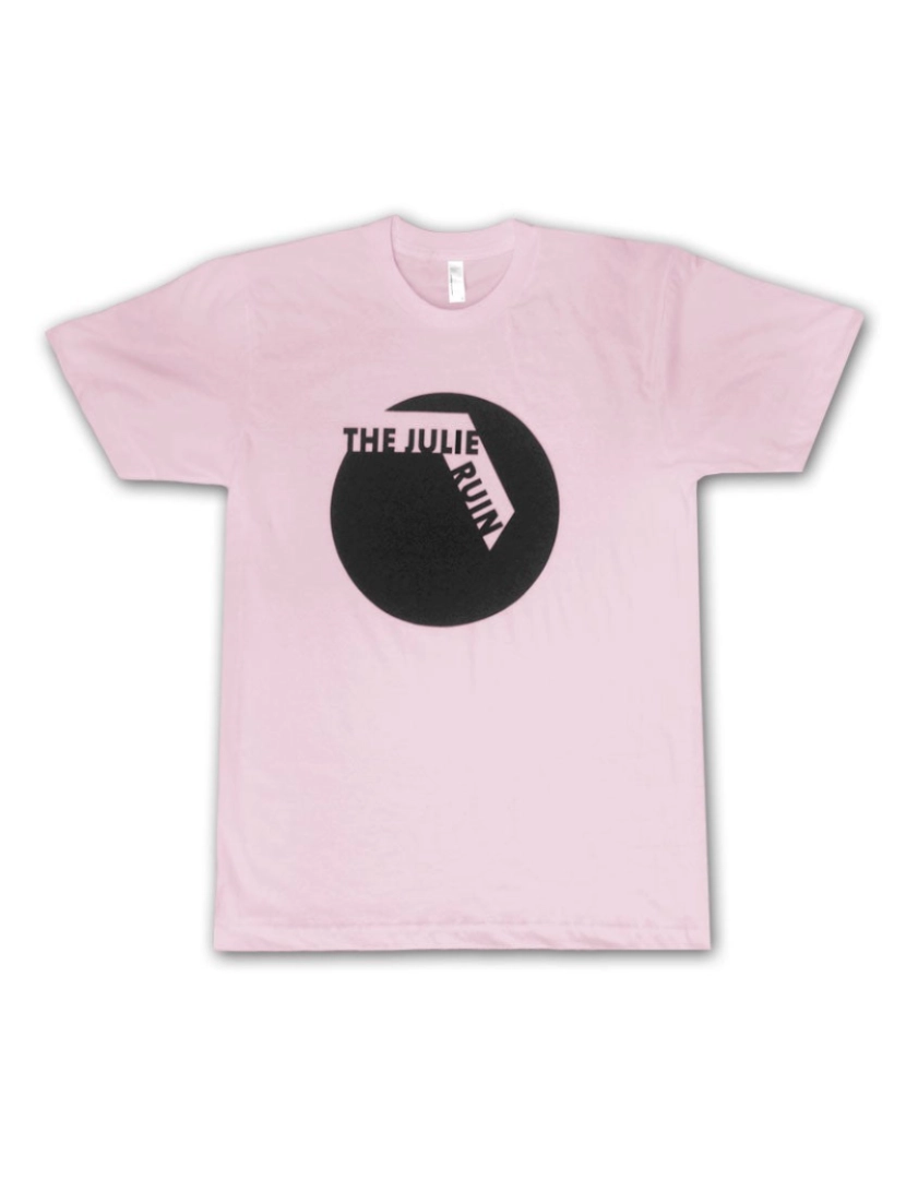 Rockinstone - Camiseta The Julie Ruin Black Circle em rosa claro-S