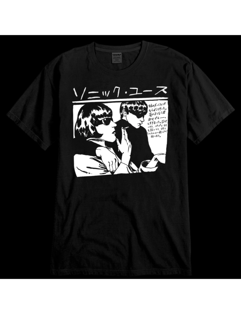 Rockinstone - Camiseta Sonic Youth japonesa Goo [PRETA]-S