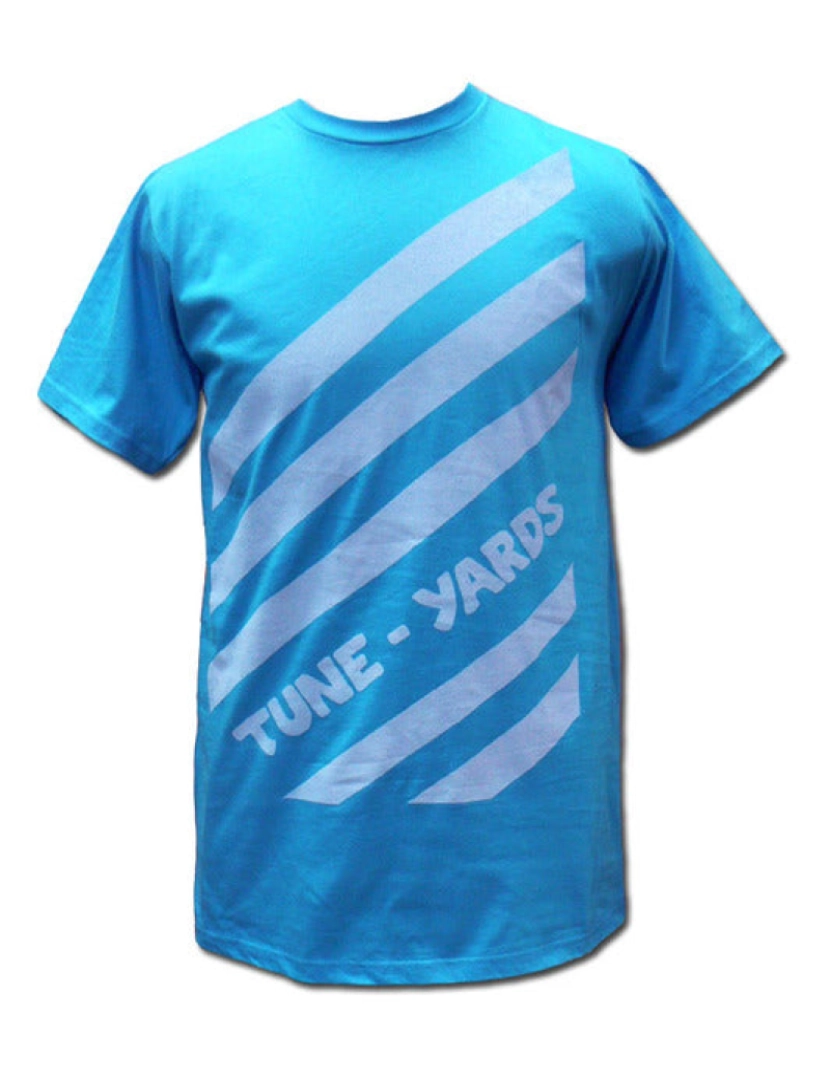 Rockinstone - Camiseta Tune-Yards Listras Azuis-S