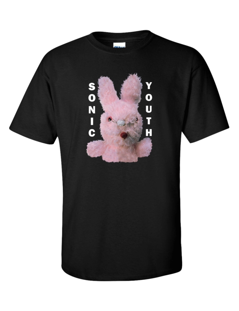 Rockinstone - Camiseta Sonic Youth Dirty Bunny [PRETA]-S