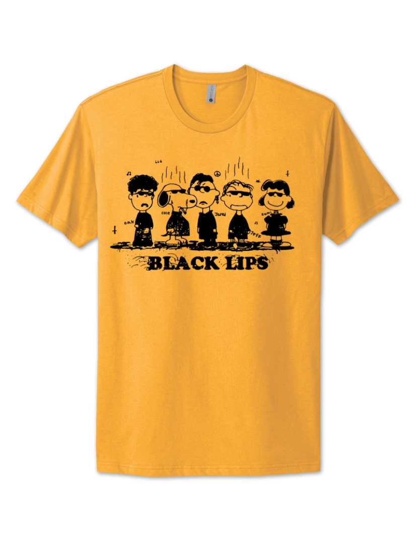 Rockinstone - Camiseta Black Lips Peanuts-S