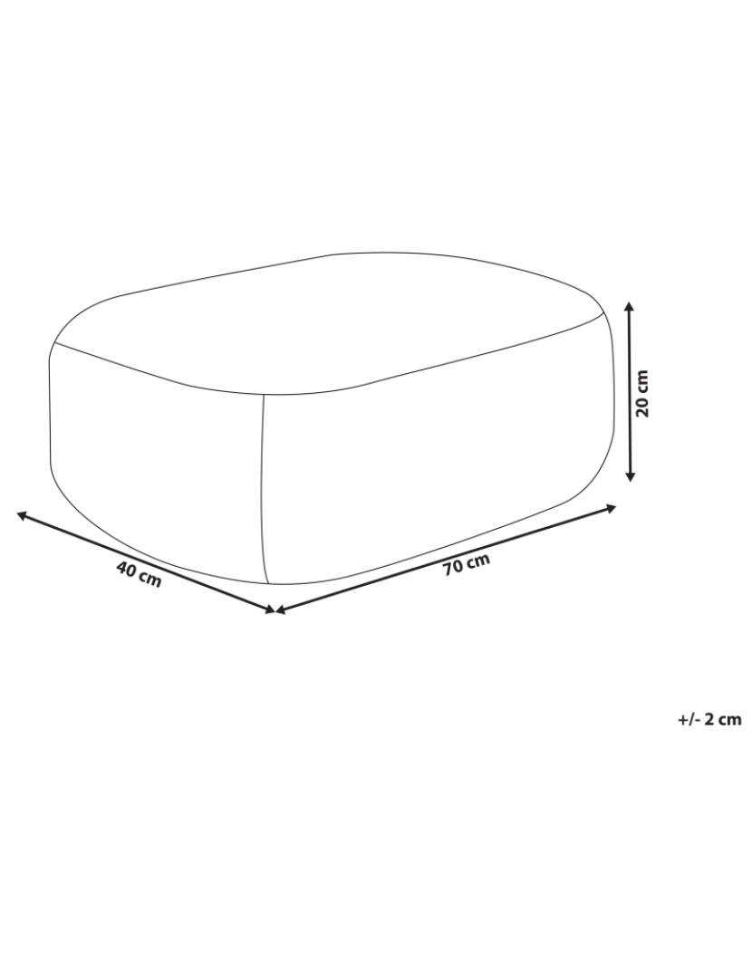 imagem de Almofada de chão em juta creme com recheio EPS 70 x 40 x 20 cm otomano redondo feito à mão no estilo boho2