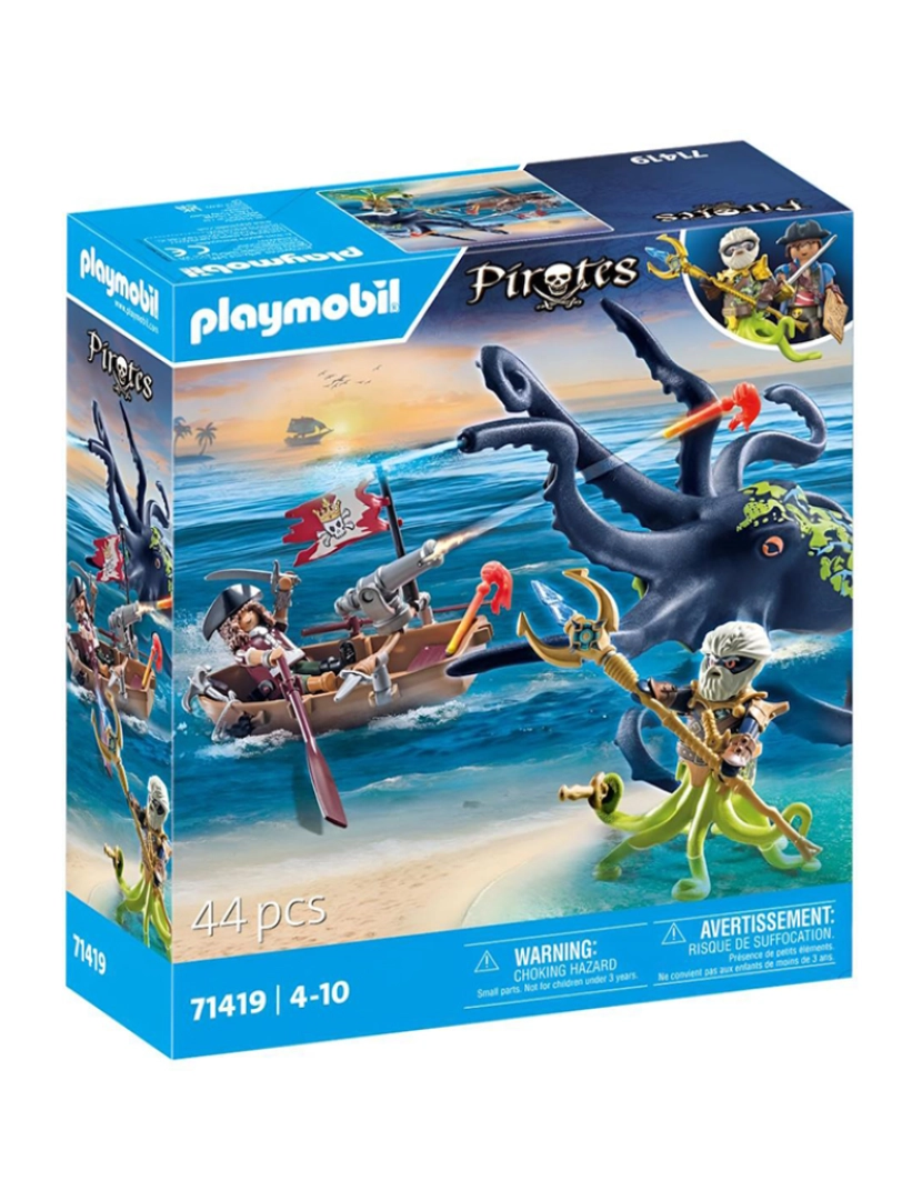 Playmobil - BATALHA COM POLVO GIGANTE 71419