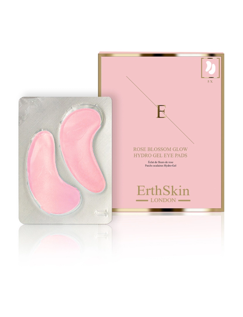 Erth Skin London - Almofadas para olhos Hydro-Gel Rose Blossom Glow 5 x 2