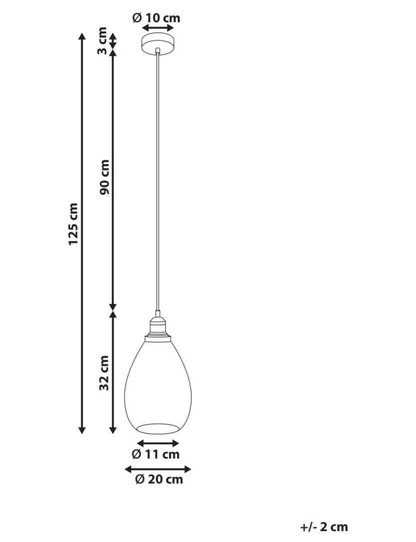 imagem de Candeeiro suspenso com abajur em vidro transparente e metal ideal para sala de estar ou de jantar2