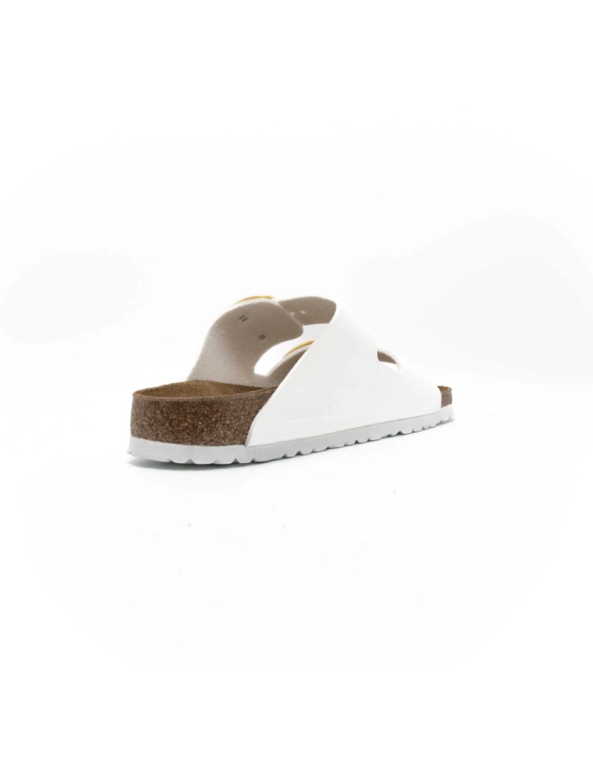 imagem de Birkenstock Arizona Big Buckle Patent Chinelos Brancos, Patente Birko Flor4