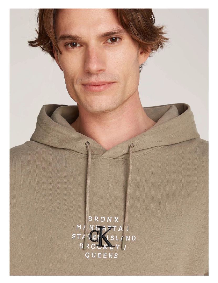 imagem de Ck Jeans Sweatshirt Nyc Impressão Gráfico Ho4