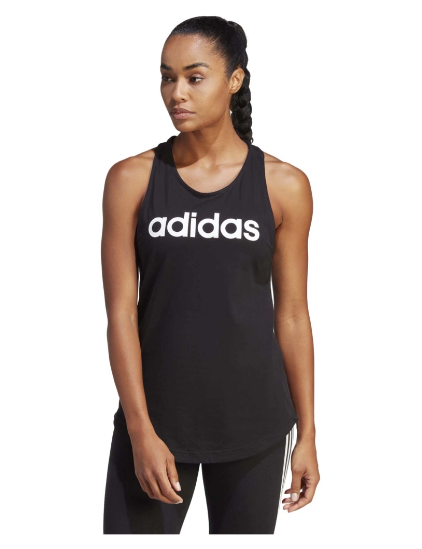 imagem de Camiseta Adidas Sport W Lin Tk Preta/Branca3