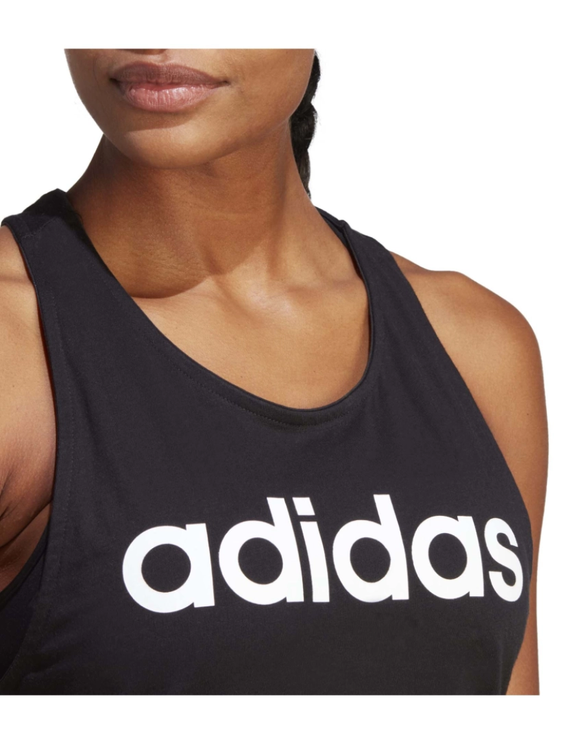 imagem de Camiseta Adidas Sport W Lin Tk Preta/Branca4