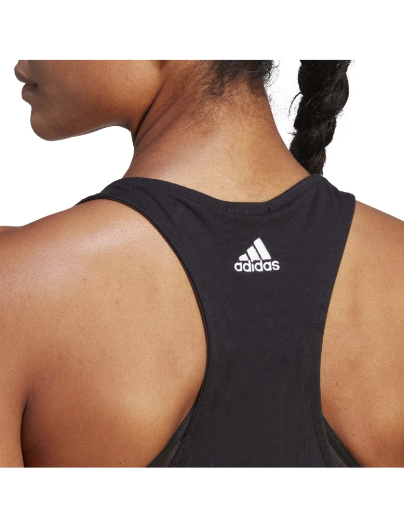 imagem de Camiseta Adidas Sport W Lin Tk Preta/Branca5