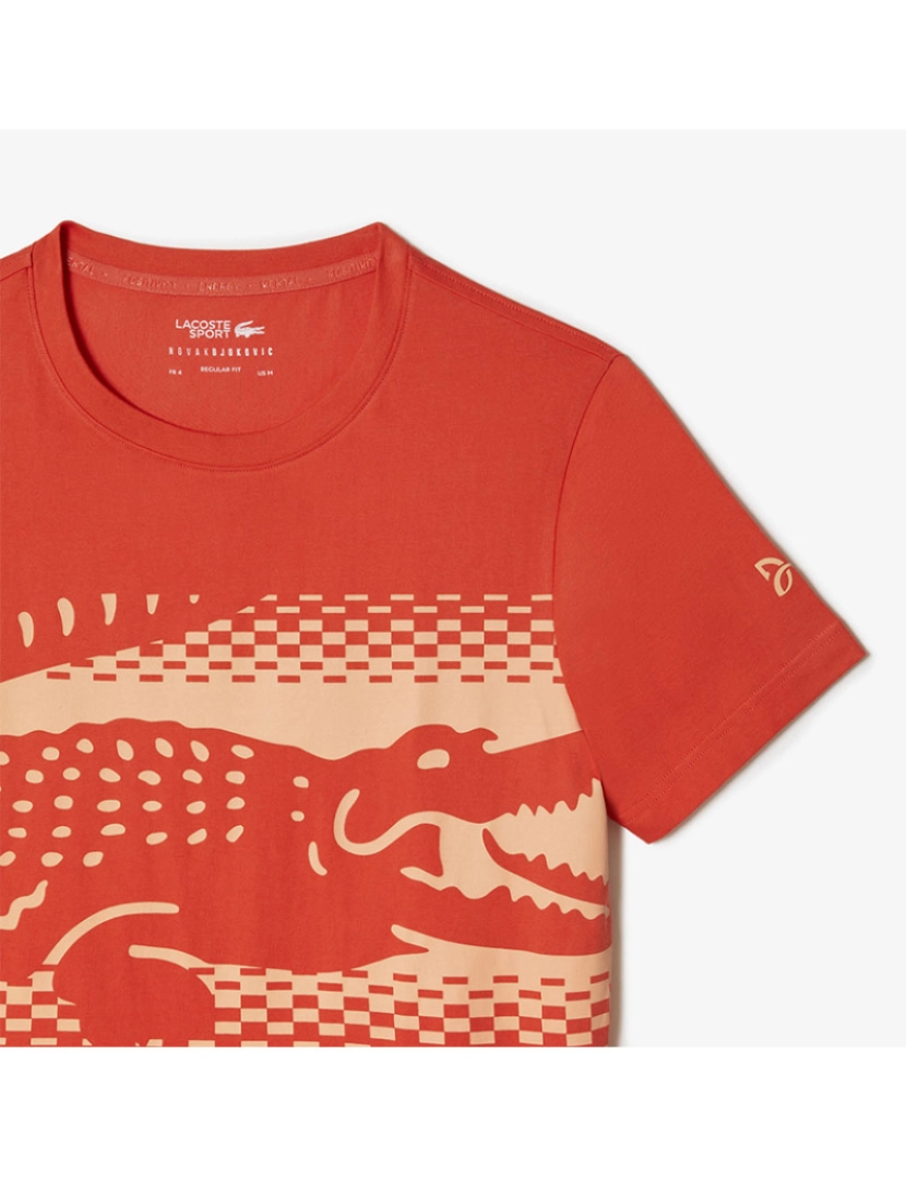 Lacoste - T-Shirt De Homem Lacoste Tennis X Novak Djokovic Coral