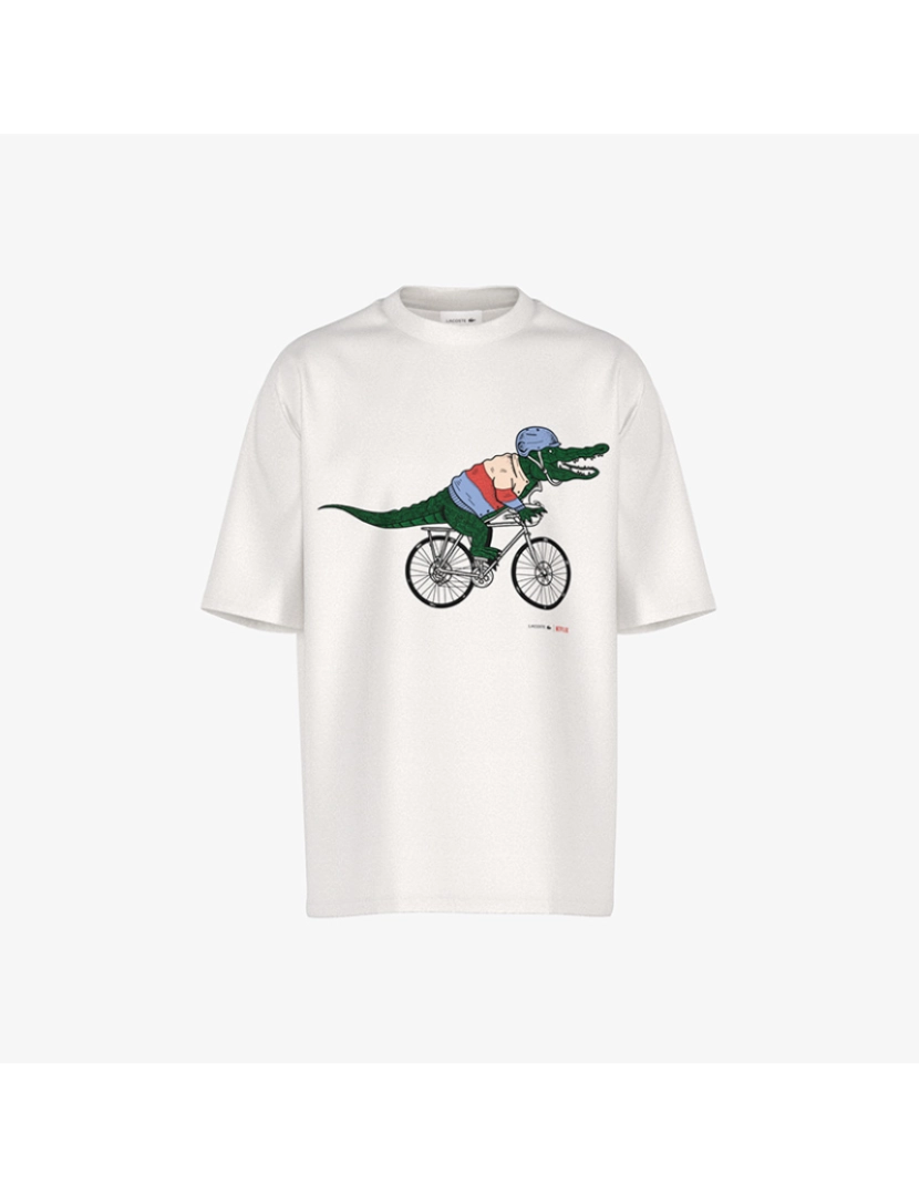 Lacoste - T-Shirt De Homem Lacoste X Netflix Sex Education Ecru