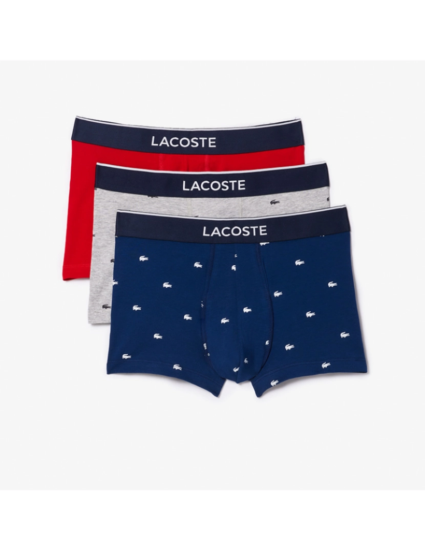 Lacoste - Pack 3 Boxers De Homem Methylene Argent Chine Ro