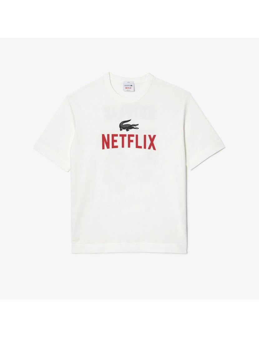 Lacoste - T-Shirt Unissexo Lacoste X Netflix Ecru