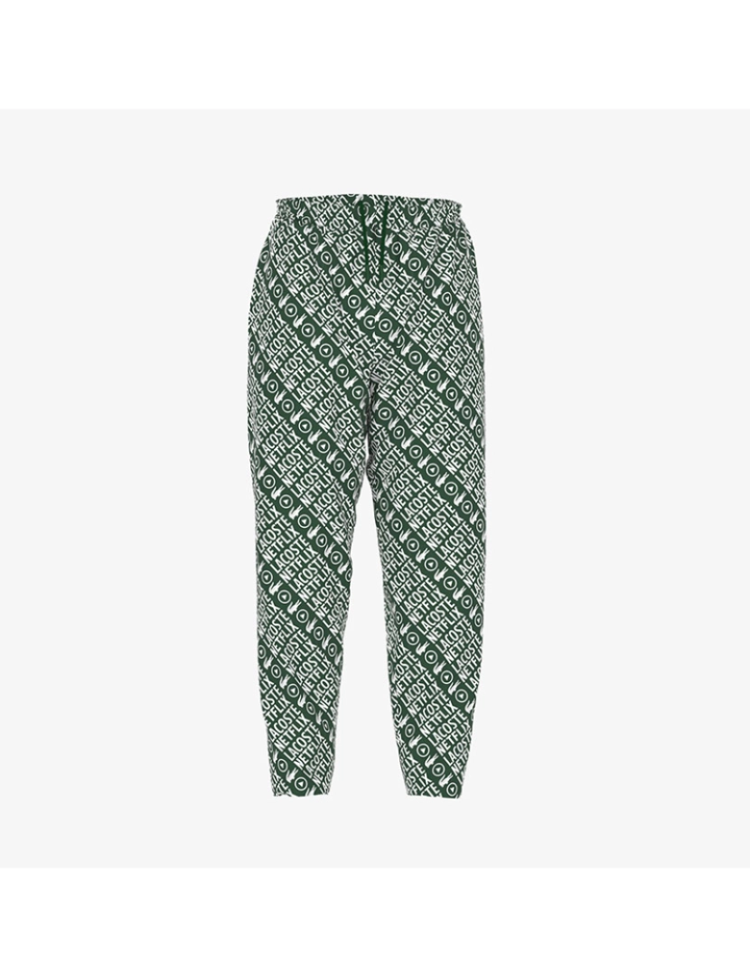 Lacoste - Calça Desportiva Unissexo Lacoste X Netflix Verde Branco