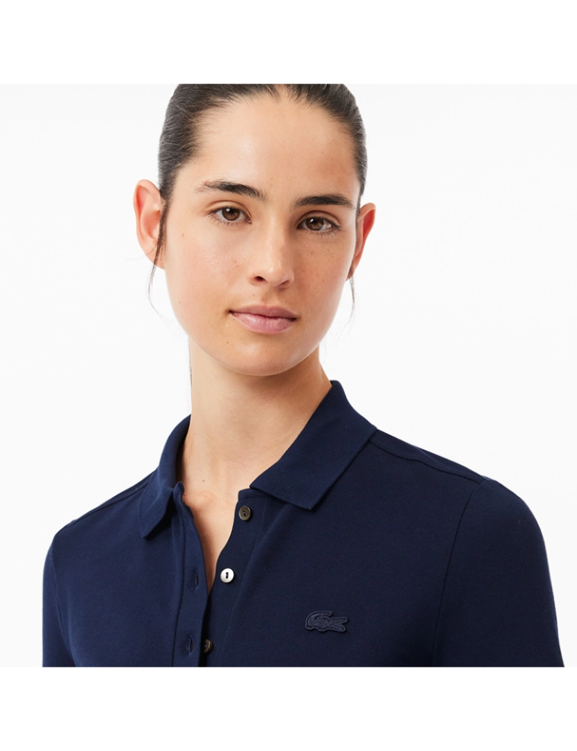 Lacoste - Polo De Mulher Azul Marinho