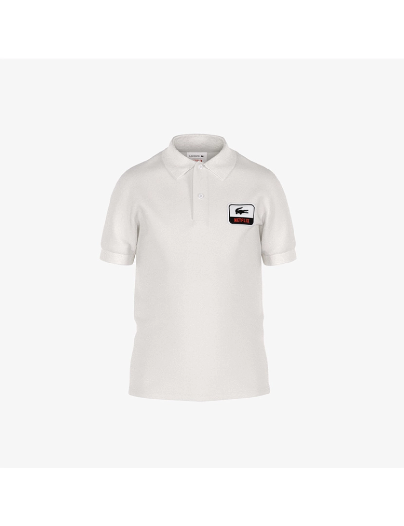 Lacoste - Polo De Criança Unissexo Lacoste X Netflix Ecru