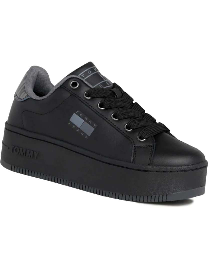 Tommy Jeans - Tommy Jeans preto treinadores sapatos femininos