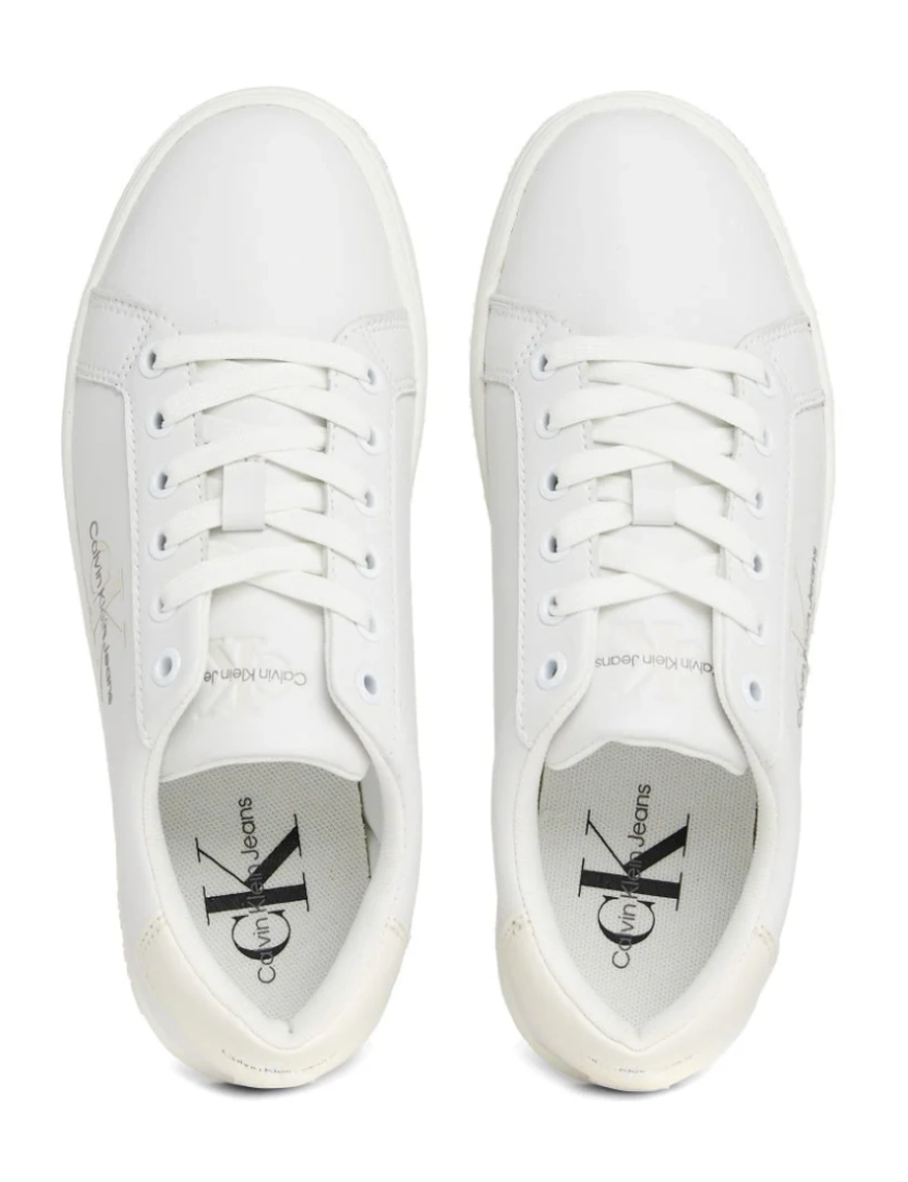 imagem de Calvin Klein Jeans Branco Trainers sapatos femininos5