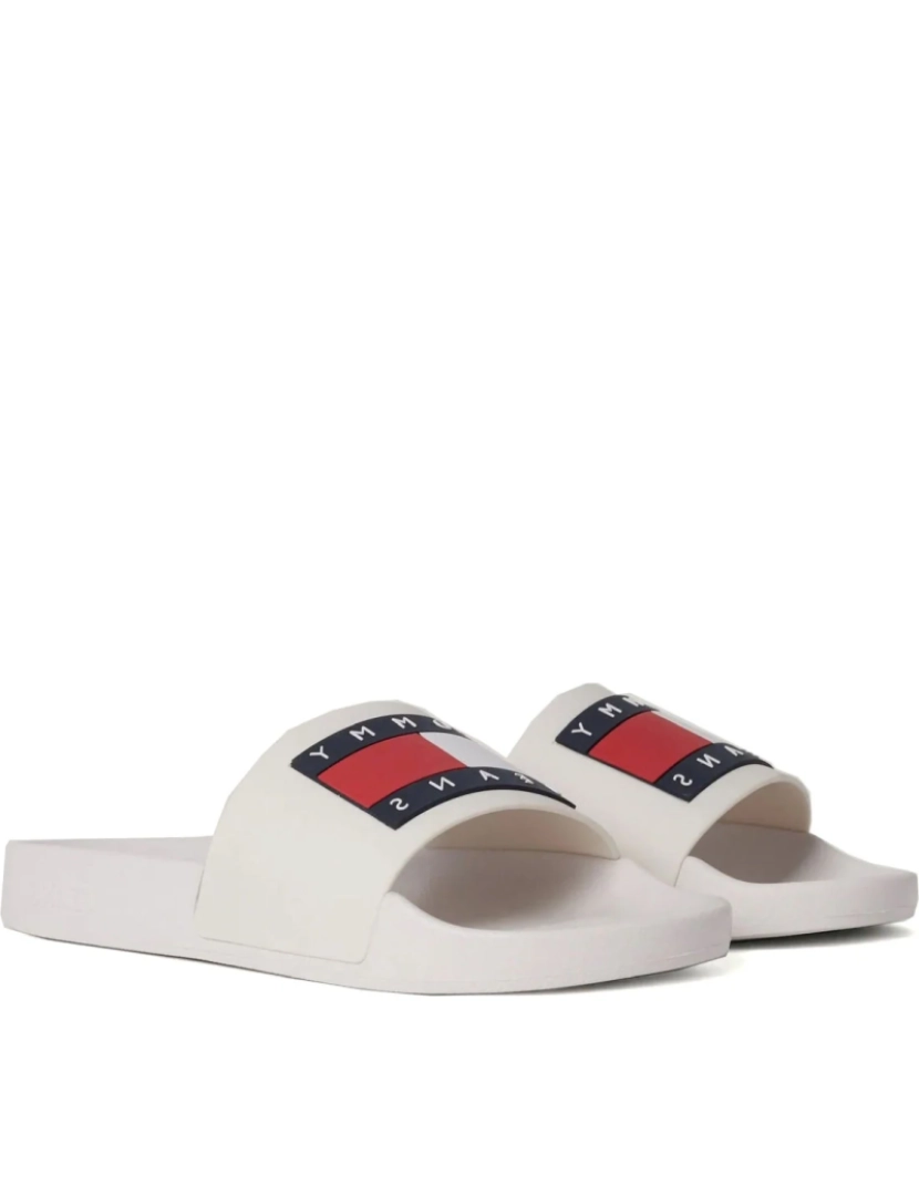 Tommy Jeans - Tommy Jeans Bege Flip Flops sapatos femininos