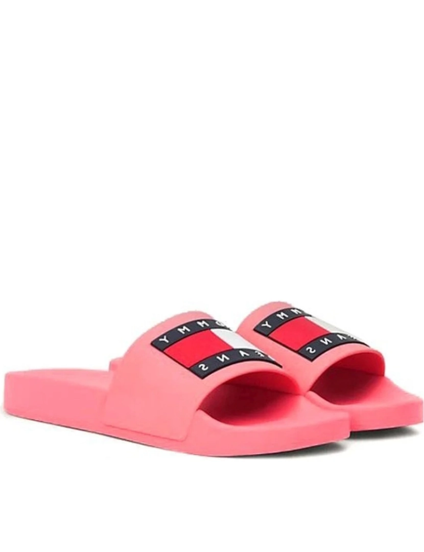 Tommy Jeans - Tommy Jeans rosa Flip Flops sapatos femininos