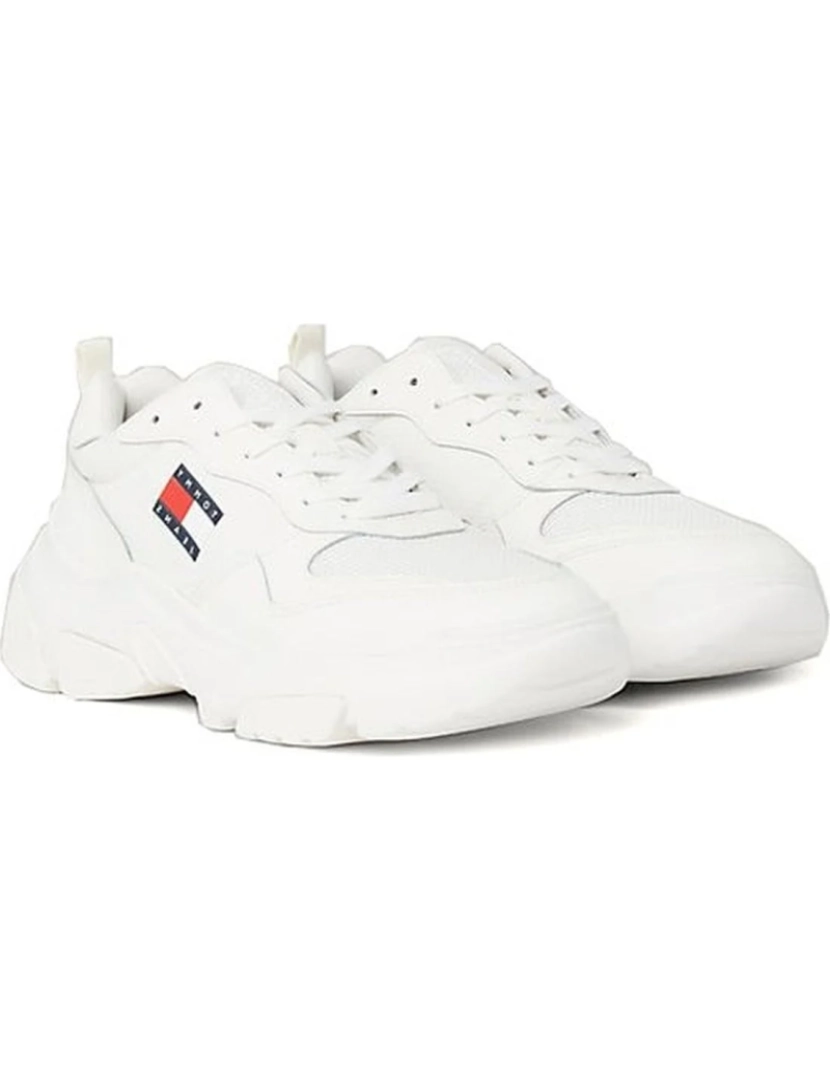 imagem de Tommy Jeans Bege Trainers sapatos femininos2