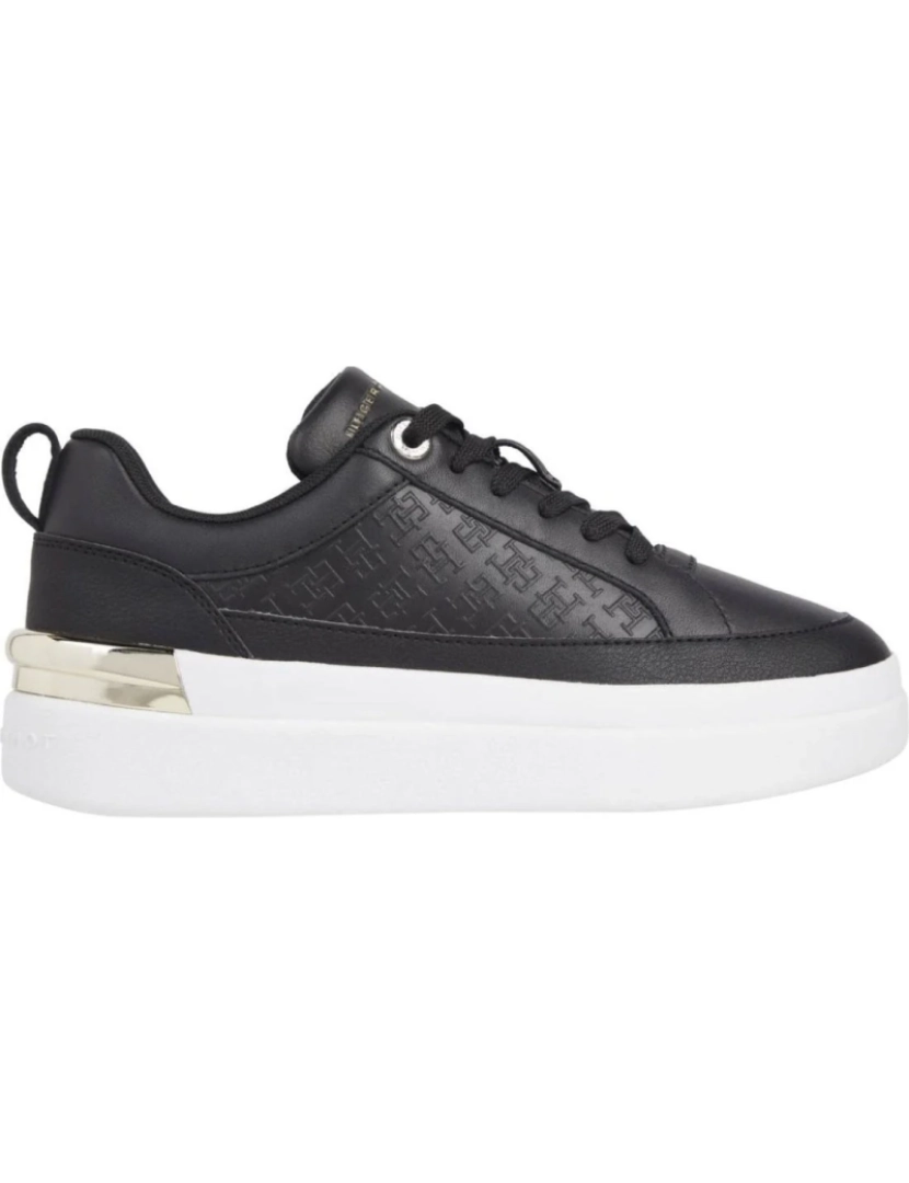 imagem de Tommy Hilfiger Preto Trainers sapatos femininos2