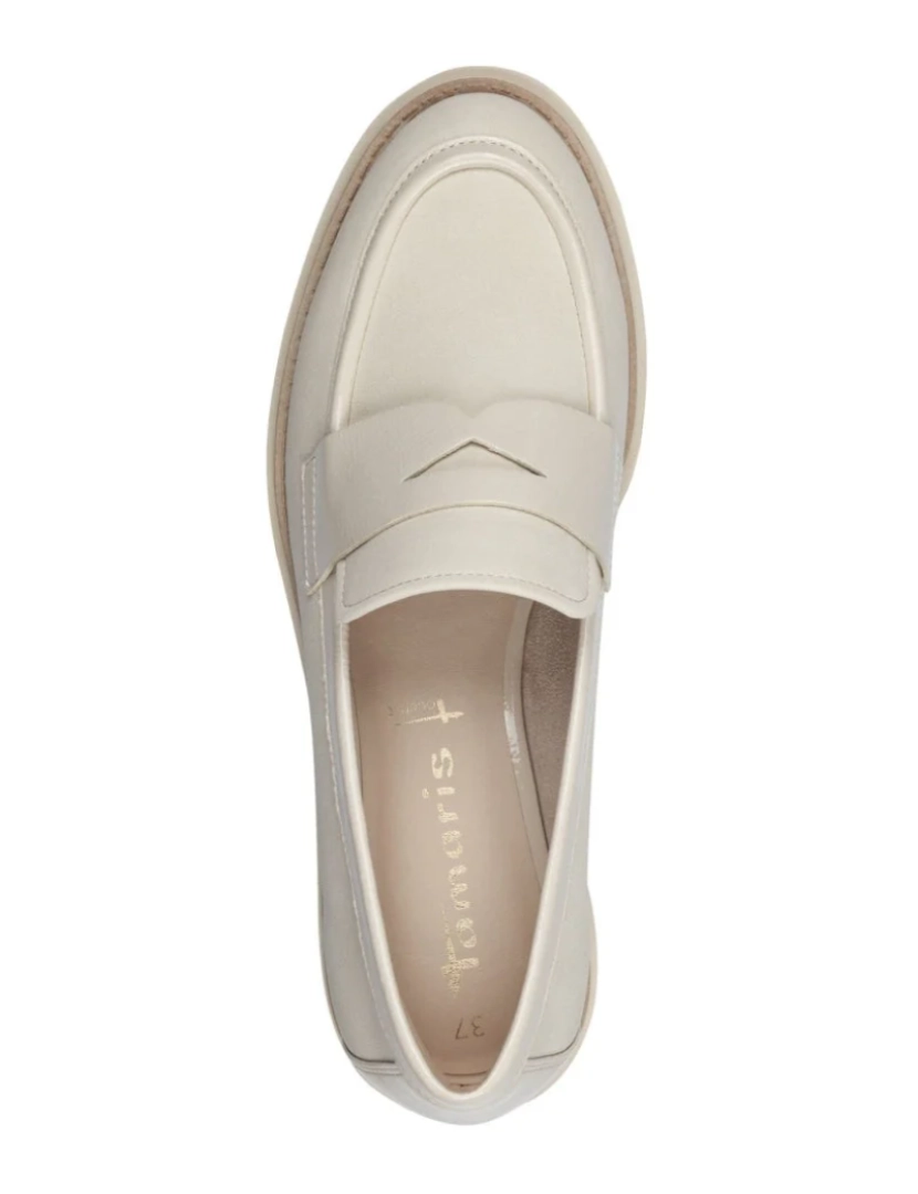 imagem de Tamaris Bege Loafers sapatos femininos5