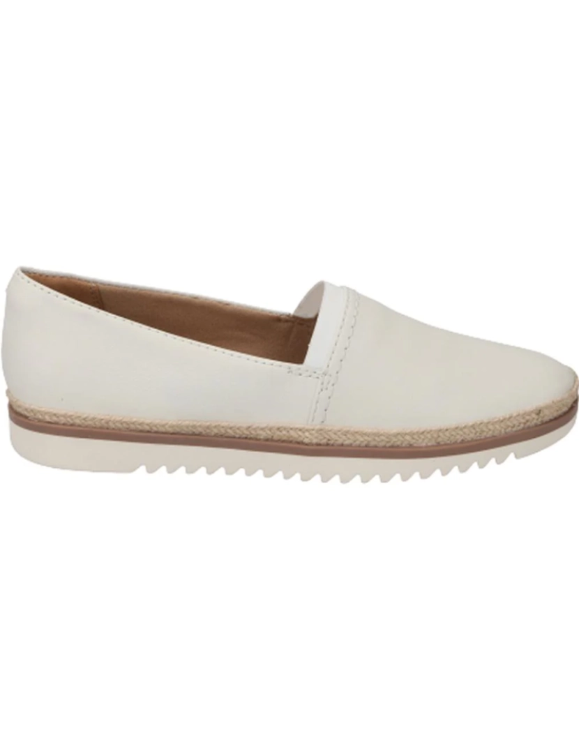 Clarks  - Clarks Branco Flats Calçados Femininos