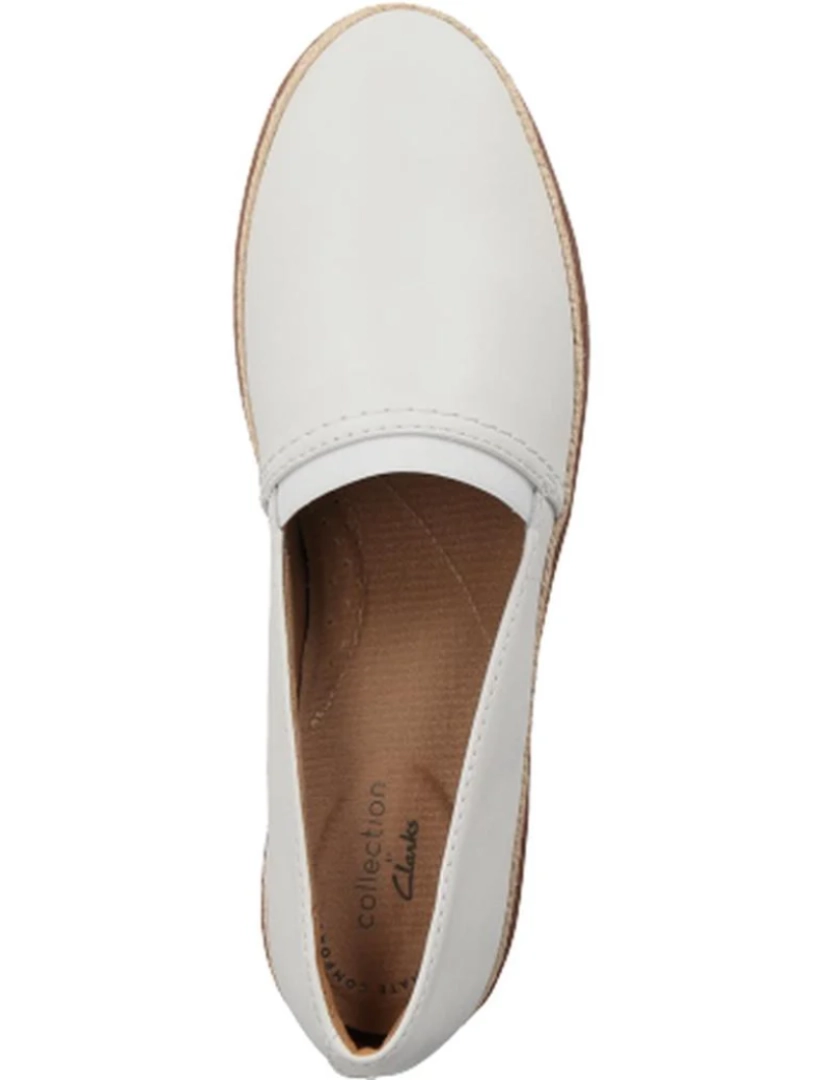 imagem de Clarks Branco Flats Calçados Femininos5