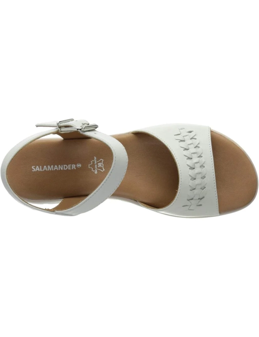 imagem de Salamander Branco Sandálias Sapatos Femininos5