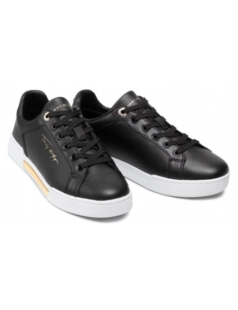 imagem de Tommy Hilfiger Preto Trainers sapatos femininos3