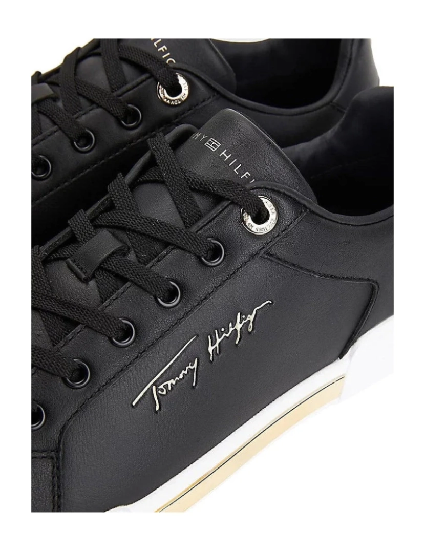 imagem de Tommy Hilfiger Preto Trainers sapatos femininos5