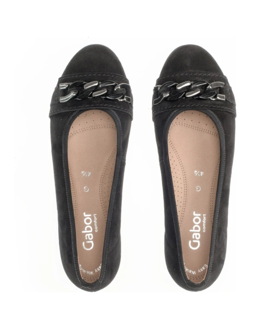 imagem de Gabor Black Flats Calçados Femininos5