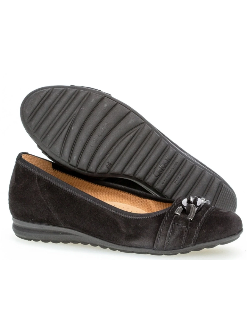 imagem de Gabor Black Flats Calçados Femininos6