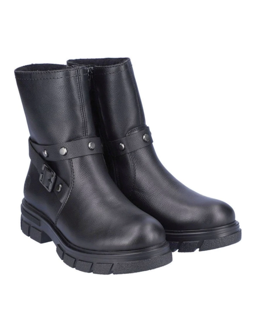 imagem de Rieker Preto Booties Calçados Femininos3