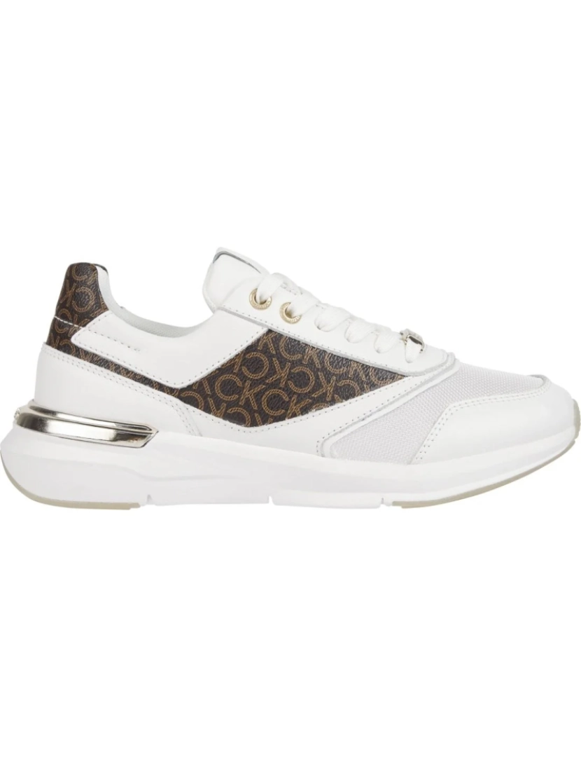 imagem de Calvin Klein Branco Trainers sapatos femininos2