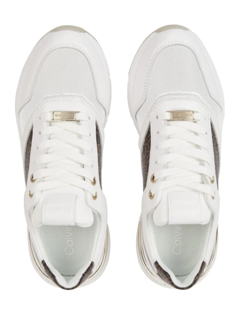 imagem de Calvin Klein Branco Trainers sapatos femininos5